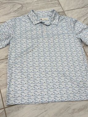 Vineyard Vines Men’s Light Blue Printed Polo